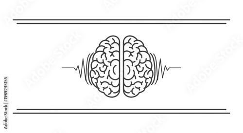 Abstract representation of brain function and intellectual energy flow with neural signals