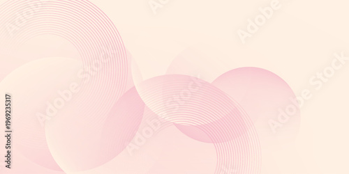 Minimalist banner background, pastel colorful, pink and yellow gradations. Circle effect style geometric,