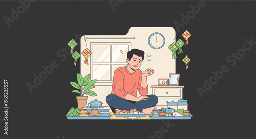 Person meditating in a calm space.