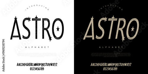 Modern Minimalist Astro text for  for Computer  Effect and Design