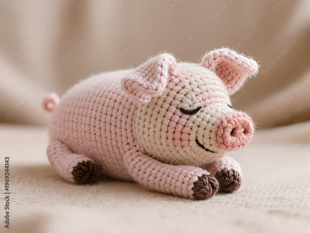 Obraz premium Pig Relaxation Pose