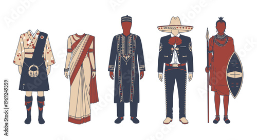 Traditional costumes from around the world cultural attire ethnic clothing