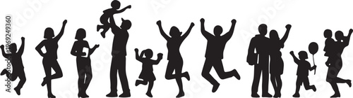 People Dancing Silhouettes Collection.