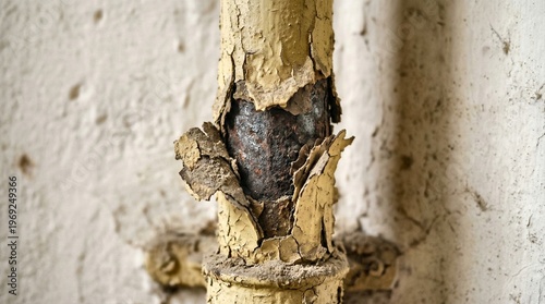 A close up of a piece of wood with a hole in it