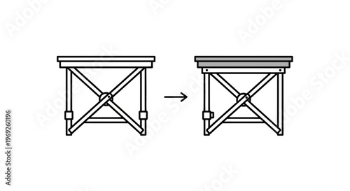 Clear visual representation demonstrating the simple assembly of a modular structural platform