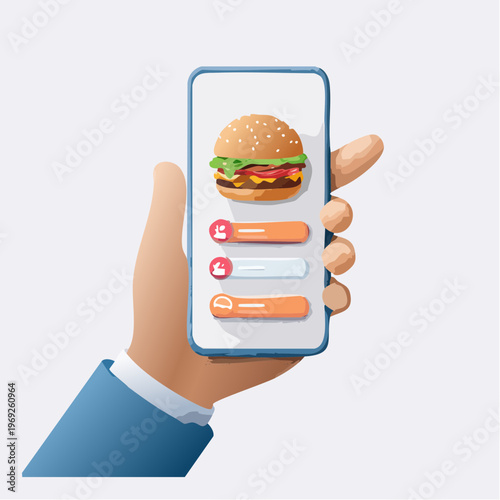 Ordering fast food online via a mobile phone application for convenience and quick delivery services
