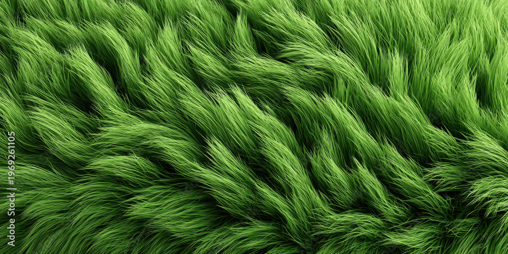 Fototapeta premium Green grass texture abstract green background close up detail natural pattern lush grass fresh plant soft blade flowing texture vibrant color organic surface