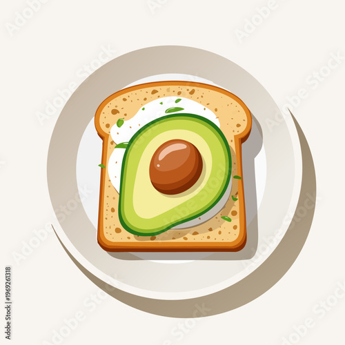 Deliciously healthy avocado toast on a white plate, a perfect and nutritious breakfast or snack option