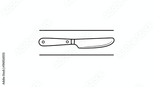 A clean line art depiction of a kitchen utensil, perfect for culinary and dining graphic needs