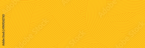 Pasta background yellow and orange line, spaghetti abstract geometric pattern. Macaroni yellow poster. Wavy abstract pattern. vector