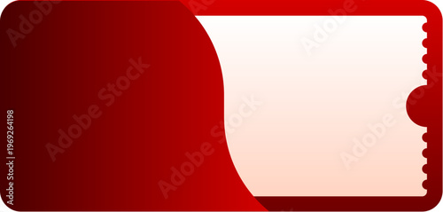 Red texture discount voucher card illustration with realistic shadow