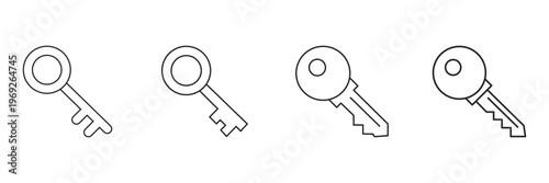 Key icon set. Access symbol. Real estate pictogram. Realtor sign. House key icon set. access account login password icons. security symbol. Vector illustration.