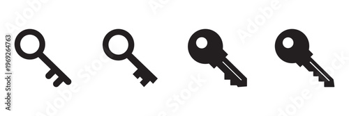 Key icon set. Access symbol. Real estate pictogram. Realtor sign. House key icon set. access account login password icons. security symbol. Vector illustration.