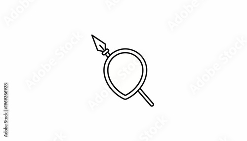 Medieval Shield and Spear Icon, Warrior Symbol, Vintage Emblem, Knight Armor, Vector Graphic