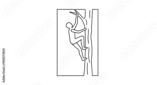 Person climbing a tree, outdoor activity, healthy lifestyle, reaching for the top