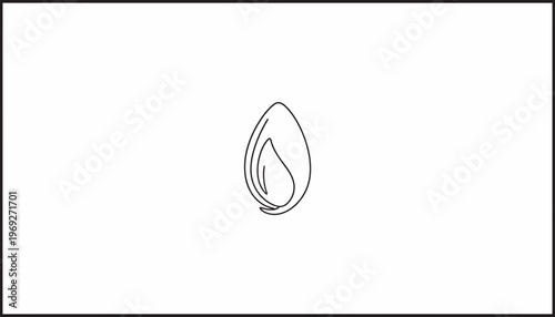 Minimalist Seed Icon, Organic Growth Symbol, Simple Line Art