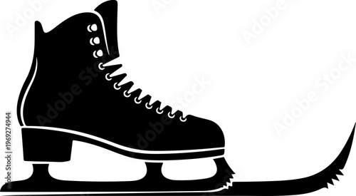 Ice Skating, Skate, Black, Vector, Sports Equipment, Ice Hockey, Figure Skating