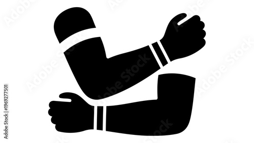 Sun protection arm sleeves icon isolated on white background