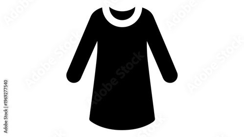 Tunic long top icon, a comfortable garment with a relaxed and flowing design
