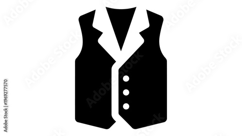 Waistcoat casual vest icon