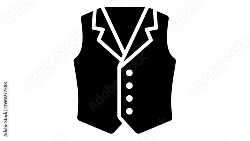 Waistcoat formal vest icon