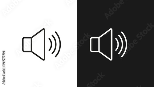 Speaker Volume Icon Vector Style Graphic Hand Drawn Sketch Style Audio Symbol for Digital Interface Design
