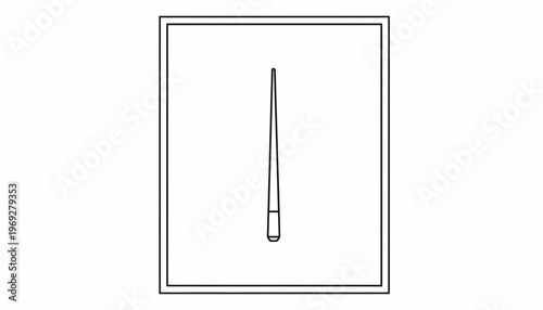 Minimalist illustration of a single dental endodontic file, clean design