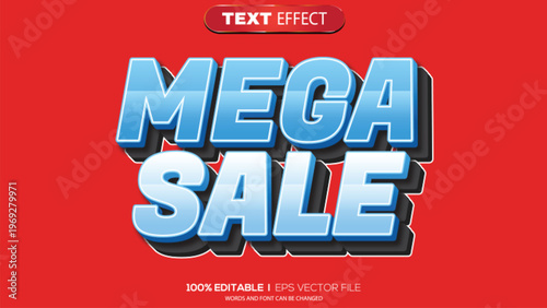 3d text effect mega sale theme
