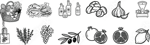 Vintage botanical illustration collection a diverse array of plant and seed pod drawings in black and white