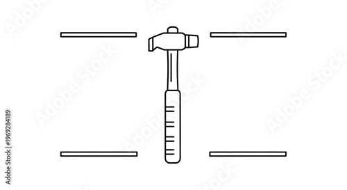 Hammer and Shelves Icon: DIY, Repair, Construction, Tool, Home Improvement, DIY Project Concept
