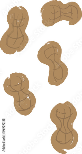 boiled peanuts traditional indonesian street food stall illustration drawing for menu or children book