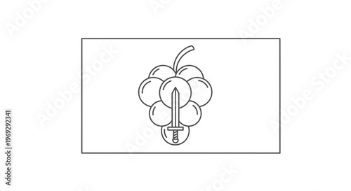 Grape Bunch with Sword Icon