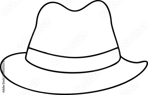 Everyday baseball cap outline drawing for casual sportswear and active lifestyles