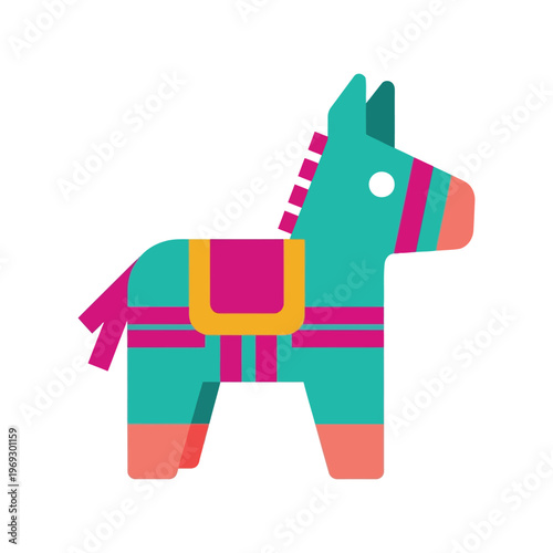 Colorful Mexican Pinata Vector Pattern for Fiesta Party and Cinco de Mayo Designs