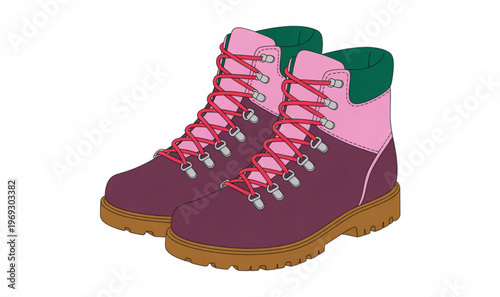 Soft plush purple stuffed heart with floral design and green bow isolated on transparent background