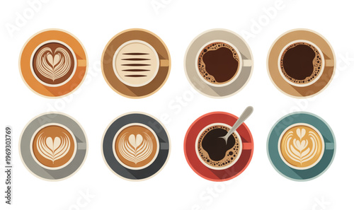A collection of eight different types of cookies with various toppings and designs. isolated on transparent background