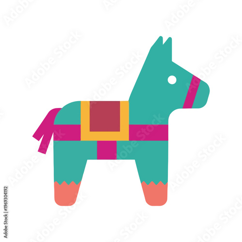 Colorful Mexican Pinata Vector Pattern for Fiesta Party and Cinco de Mayo Designs