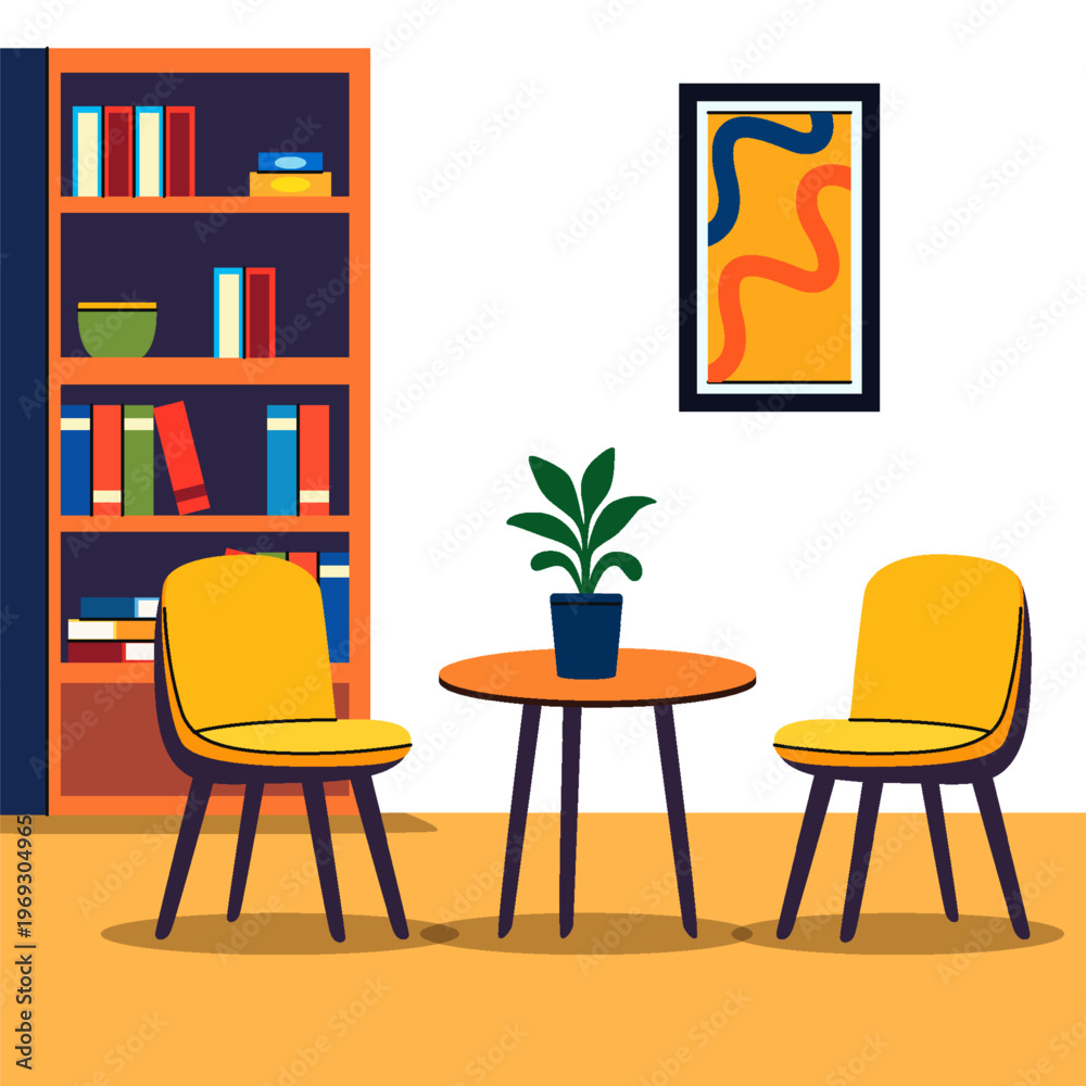 Fototapeta premium House Interior Illustration