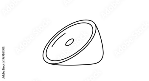 Minimalist Outline Icon of a Speaker, Audio Equipment, Sound System