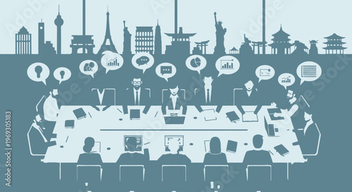 Global business meeting and communication concept
