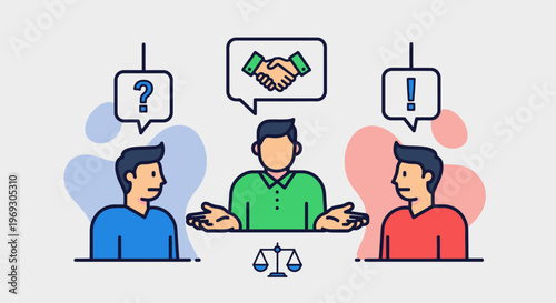 Business negotiation and agreement concept