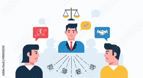 Mediation and conflict resolution concept