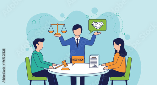 lawyer presenting to clients in a meeting