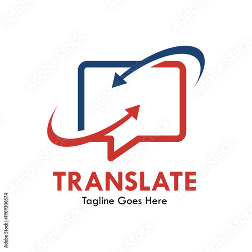 Translate design logo template illustartion