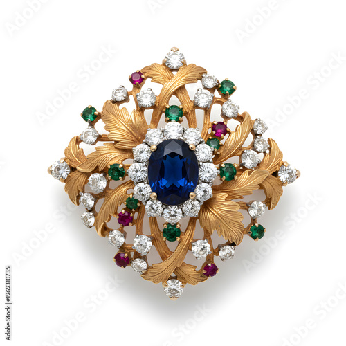 brooch isolated on white background