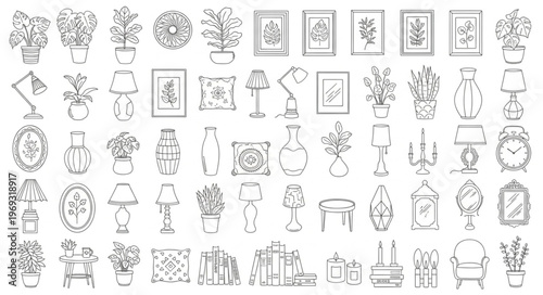 Collection of Decorative Ornaments and Architectural Elements.