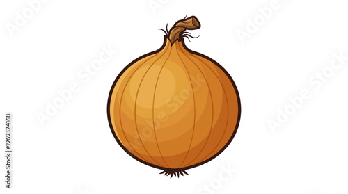 Golden Onion Vegetable Isolated on White Background, Healthy Food Ingredient