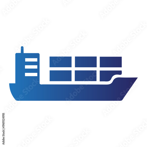 A cargo ship transports containers across the ocean in a daytime scene.