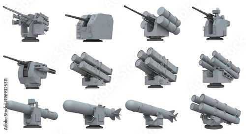 A collection of retro video game controllers and joysticks isolated on transparent background, isolated on white background