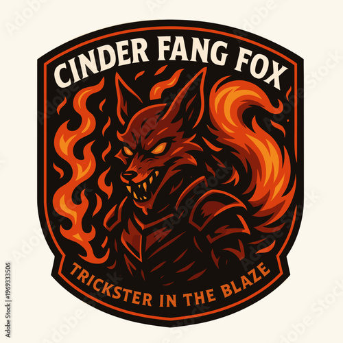 Craft a fiery fox logo collection named cinder fang with this vector set. Perfect for branding, merchandise, and digital design projects.